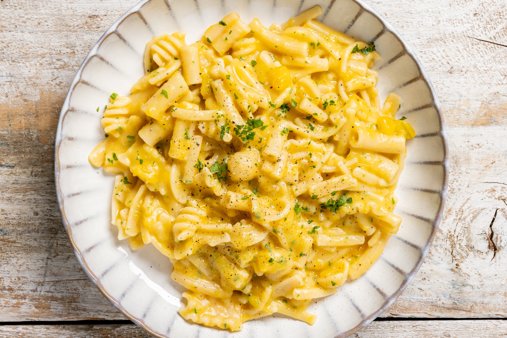 pasta con zucca e philadelphia